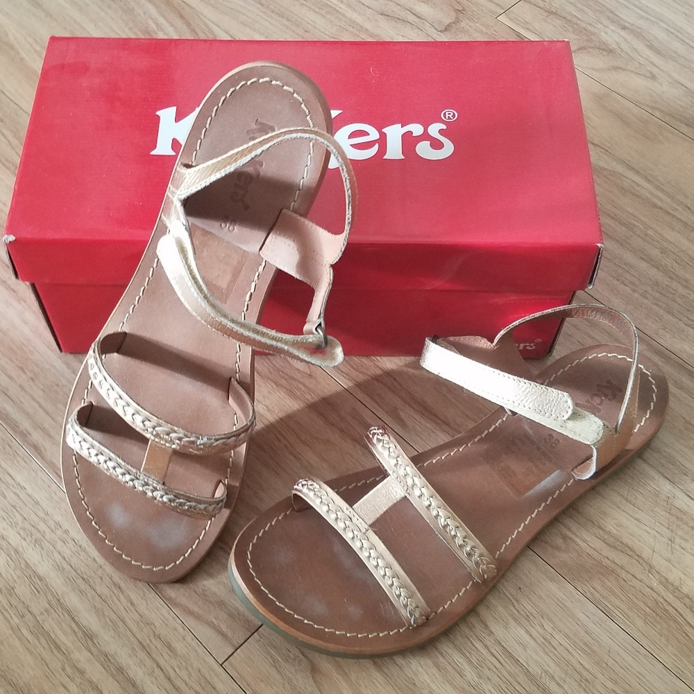 Gold Kickers Sandals